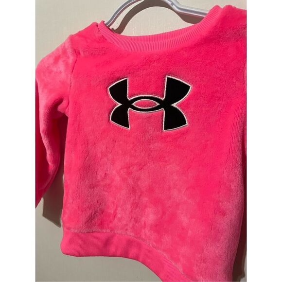 Under Armour Kids Sherpa Sweater (Little Kids) (Pink Punk) Girl's Active Sets 4 - Picture 2 of 5